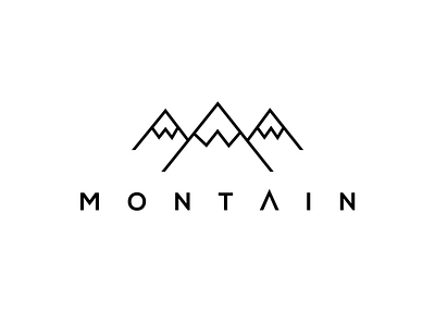 MONOLINE MONTAIN branding business flat logo logodesign minimalist monogram montain vector