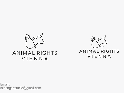 Logo Chicken and cow line or minimalist branding creative design designs flat logo logodesign minimalist monogram vector