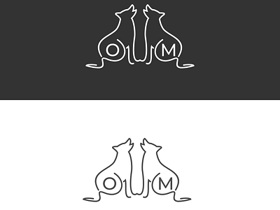 logo animal wolf line art minimalist