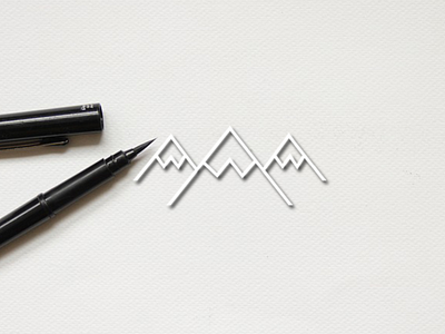 logo white montain branding design designs flat logo logodesign minimal minimalist monogram montain vector