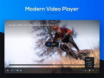 Video player mtb play button player ui components uidesign video volume