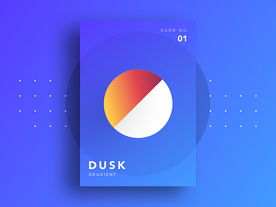 DUSK gradient cards cardschallenge design graphic ui