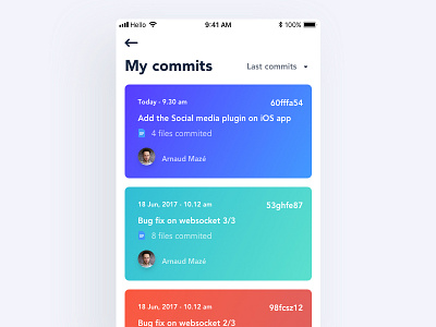Code Review My Commits code comment commit git mobile review svn ui ux