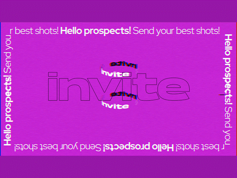 Hello prospects! animation invitation invite kinetictype