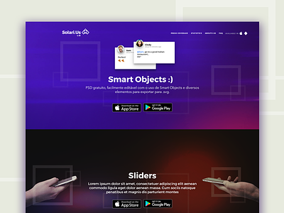 Solari.us design interface onepage uiux webdesign