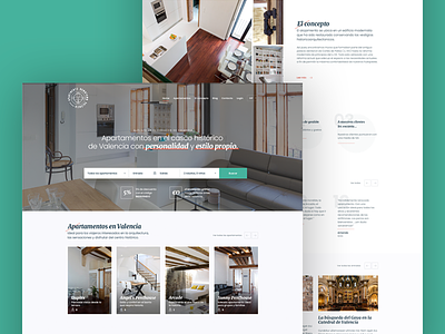 Apartments Downtown booking design interface listing page uiux webdesign website