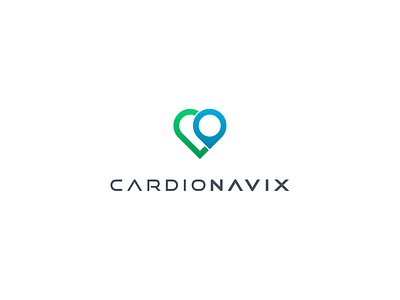 Cardio Navix branding business design health heart icon logo medical pin technology