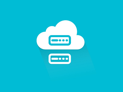 Cloud Servers cloud flat icon material server