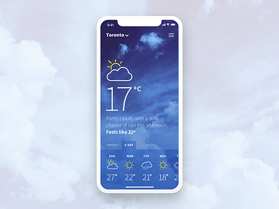 Weather app concept application concept design ui ux weather
