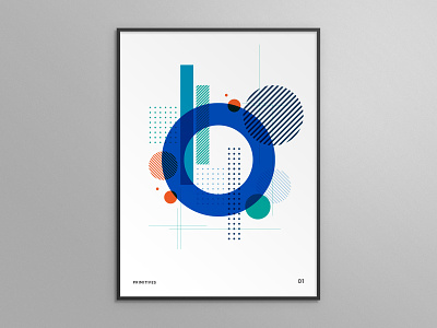 Primitives - 01 circles design geometric poster vector