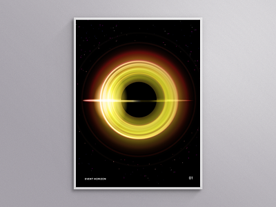 "Event Horizon" Poster astronomy black hole design illustration poster