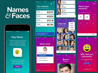 Names And Faces App app concept design mobile ui ux