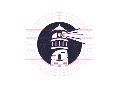 ORH Logo Construction Detail branding grid guides identity lighthouse logo