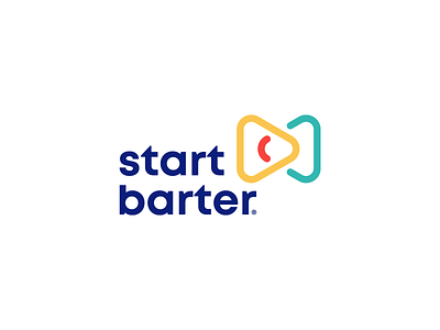 Start Barter car design id card logo animation logo design logo mark logo sketches mini branding start barter triangles