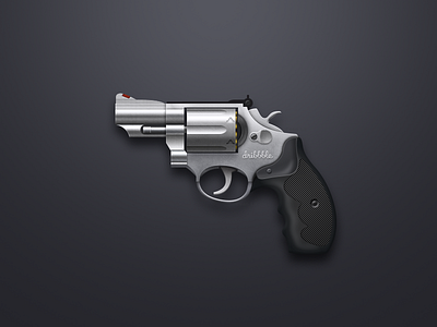 Revolver icon detail gun icon revolver ui