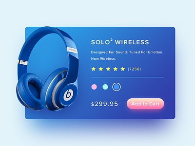 Daily UI #01 - Beats beats blue clean daily ui e commerce interface product