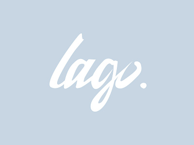 Lago Identity custom flat identity lettering solid color typography