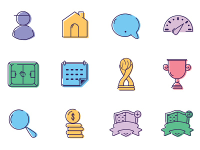 Soccer's app Icons by Astrolab agency on Dribbble