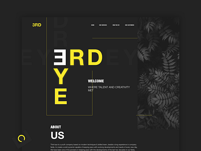 3rd eye astrolab brand branding branding design creativity dark design designer gray icon landingpage talent typography ui ux web website yellow