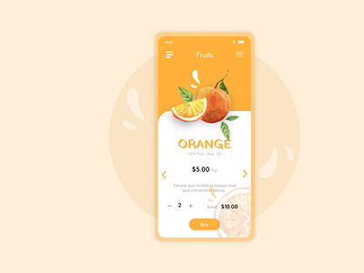 Fruits shop android android app development app design designer icon illustration ui ux vector