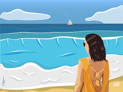 Curaçao adobe art beach curaçao digital art illustration illustrator photo sea vector