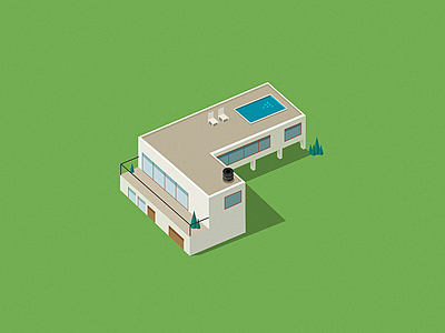 A little house 2.5d ai illustration