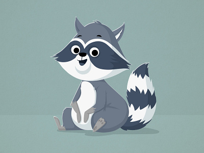 Racoon Character Design character design concept cute character icon design racoon