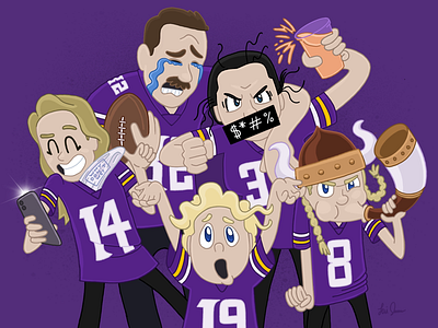 typical vikings fam by the end of a promising year illustration