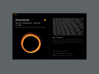 INSOMNIA abstract design digital page typo typography ui web