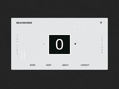 BEAUMONDE abstract concept design digital page typography ui web