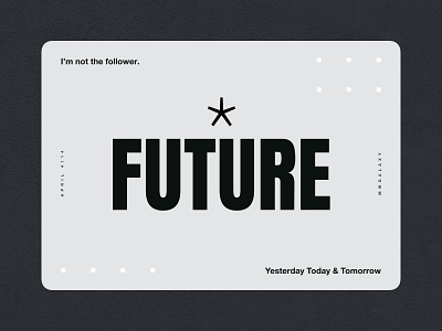 FUTURE abstract concept design digital page typography ui vector web