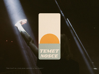 TEMET NOSCE abstract concept typography