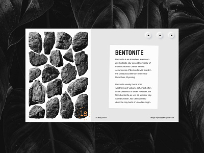 BENTONITE abstract concept digital typography ui