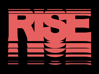 RISE abstract concept digital typo typography