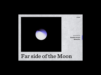 TO THE MOON AND BACK abstract concept digital typo typography ui