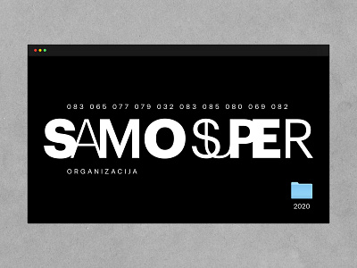 SAMOSUPER ORG abstract concept digital typo typography