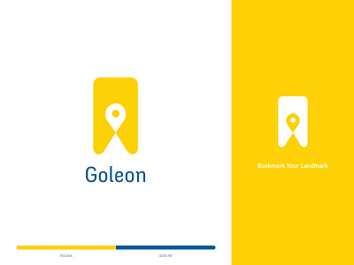 Goleon app appdesign blue bookmark branding city design icon ios landmark logo mobileapp splashscreen travel travelapp typography ui uidesign vector yellow