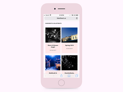 Blastbeat Mobile blog peach pink redesign responsive ui ux wordpress