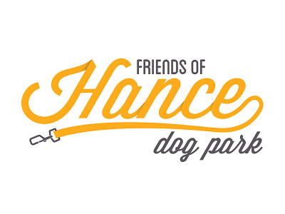 Hance Dog Park dog dog park illustration logo minimal script type