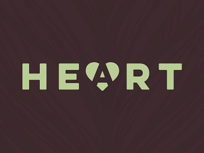 Heart green heart icon logo type