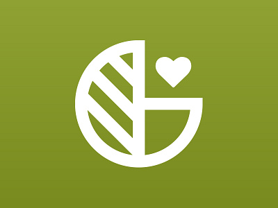 GH g gh green heart icon leaf logo organic