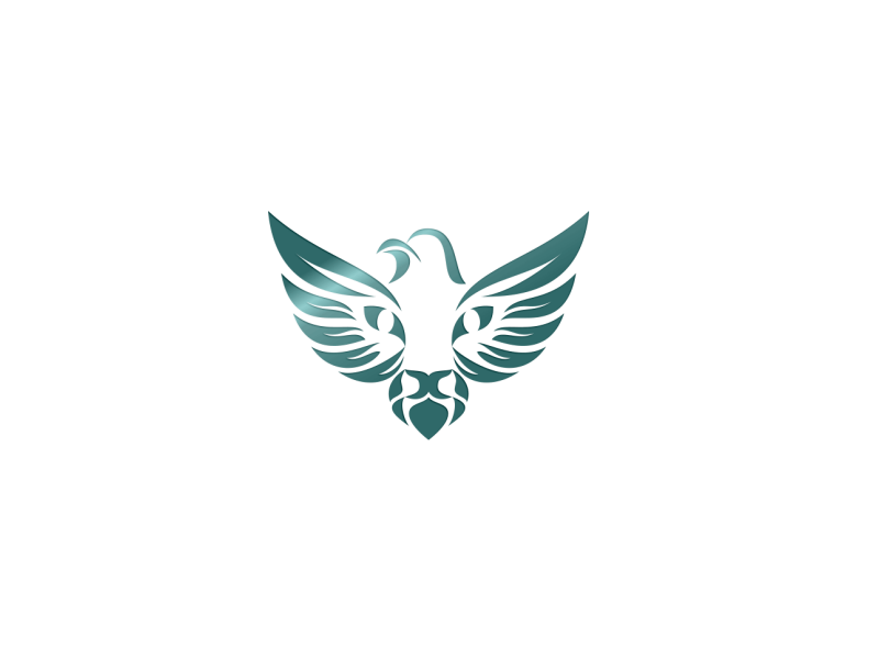 Premium Vector, Flying eagle abstract logo design