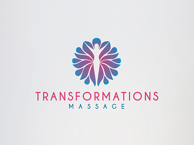 Massage Spa Logo Design leaf leaves negative space silhouette spa