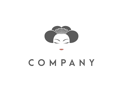 Geisha Logo FOR SALE beauty branding design female for sale geisha japanese logo logos minimal modern sakura flower symbol vector