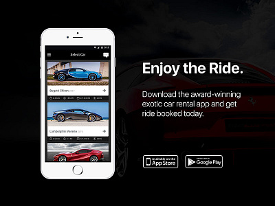 Luxury Car Rental App Design app design ui ux