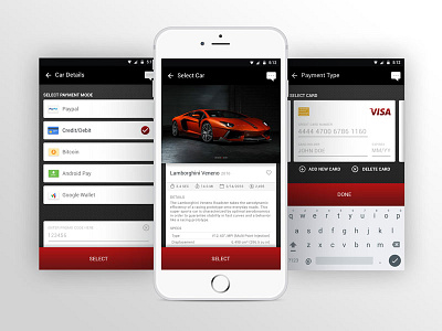 Luxury Car Rental App Design app design ui ux