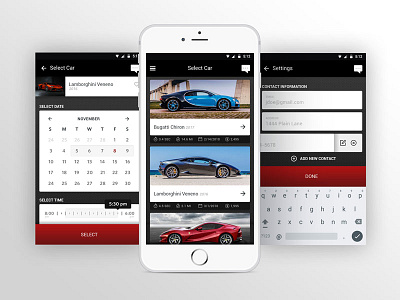 Luxury Car Rental App Design app design ui ux