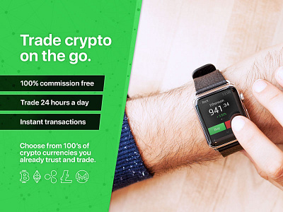 Crypto Currency iWatch App Design app design ui ux