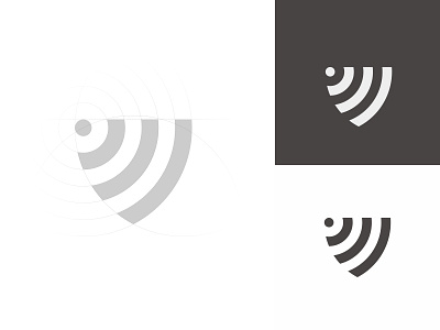 wifi security design icon logo logodesign monogram security security system simple wifi