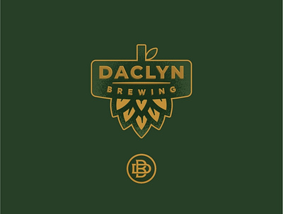 daclyn brewing badge beer brand branding db icon initial logo logodesign monogram monoline simple vintage